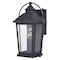 Vaxcel Lexington 1 Light Dusk to Dawn Black Outdoor Wall Lantern Clear Glass T0540 - alternate 1